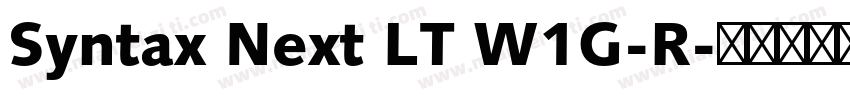 Syntax Next LT W1G-R字体转换